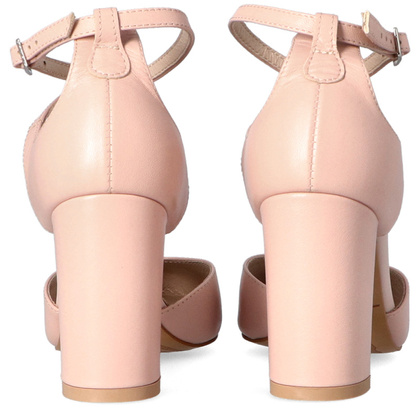 Czółenka z paskami, wygodne - KOTYL 5913 RÓŻOWE