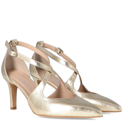 Eleganckie szpilki ślubne - KOTYL 3703 ZŁOTY LICO