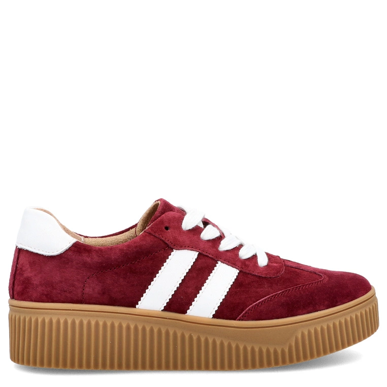 Sneakersy ze skóry naturalnej - FILIPPO DP6776/25 BORDOWE