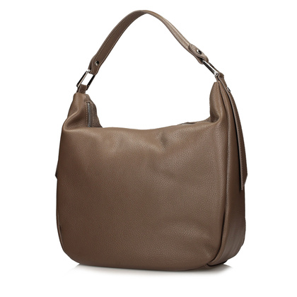 Torebka skórzana - TOSCANIO G107 CIEMNY BEŻ