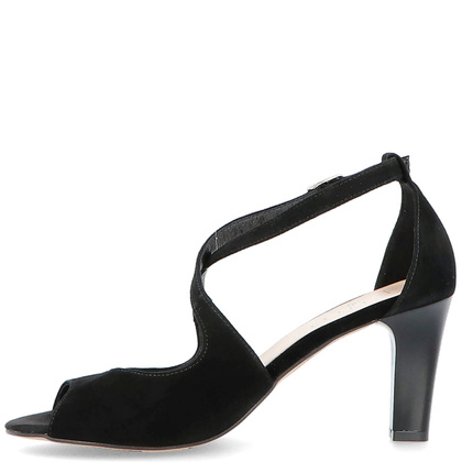 Taneczne sandałki ze skóry - KOTYL 4325 CZARNE