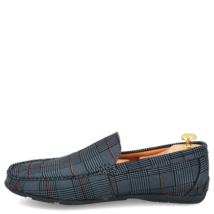 Eleganckie mokasyny męskie - JOHN DOUBARE 628A-H-888 SZARE