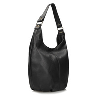 Torebka worek ze skóry - TOSCANIO F118 CZARNA