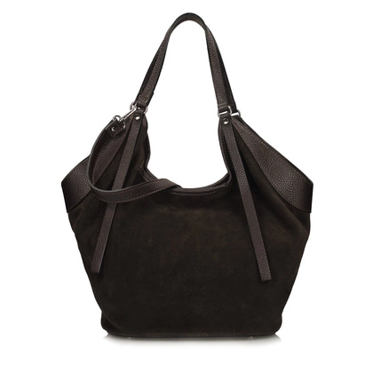 Torebka skórzana - TOSCANIO G108 CIEMNY BRĄZ