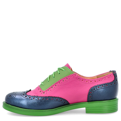 Wiązane półbuty ze skóry - TYMOTEO A1006 KOLOROWE