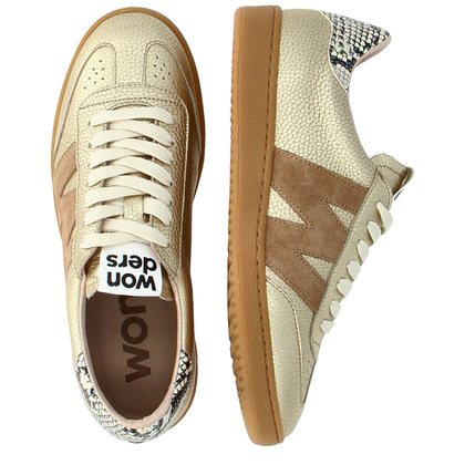 Hiszpańskie sneakersy premium - WONDERS A-2001 ZŁOTE