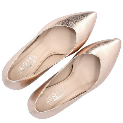 Pięknie skrojone szpilki - KOTYL 0557 RÓŻOWE ZŁOTO