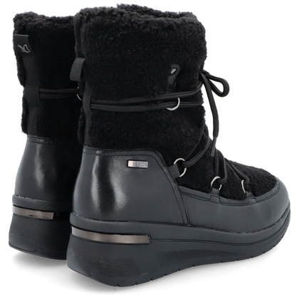 Śniegowce damskie z wiązaniem - CAPRICE 9-26222-43 CZARNE
