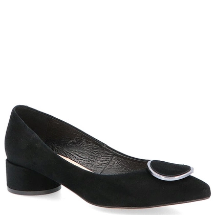 Czółenka na niskim obcasie - KOTYL 9913 CZARNE