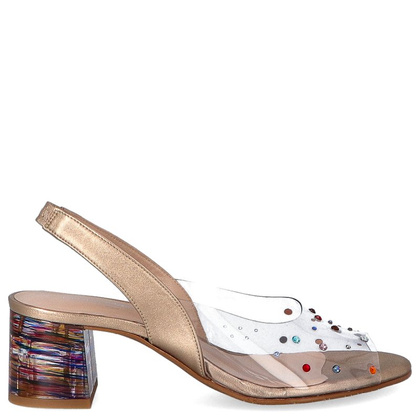 Silikonowe czółenka - BRENDA ZARO T4025A RÓŻOWO ZŁOTE