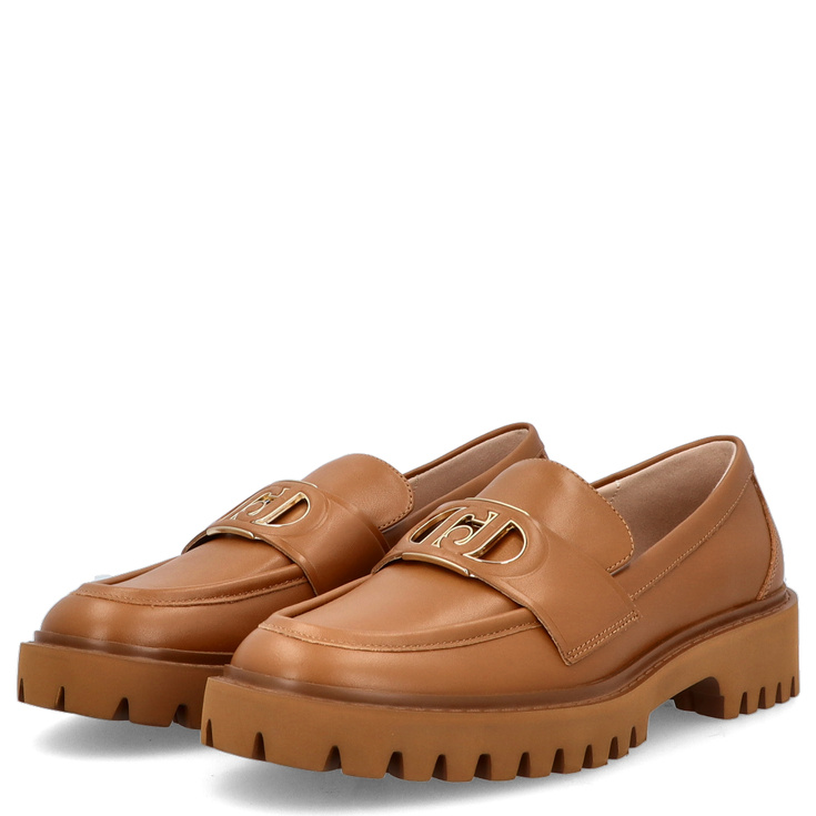 Skórzane półbuty premium - LIU JO CORA 12 BRĄZOWE