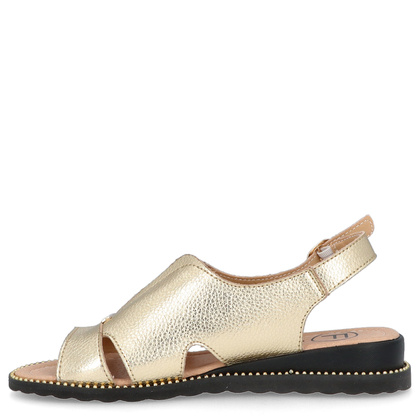 Lekkie sandały ze skóry - FILIPPO DS4470/25 ZŁOTE