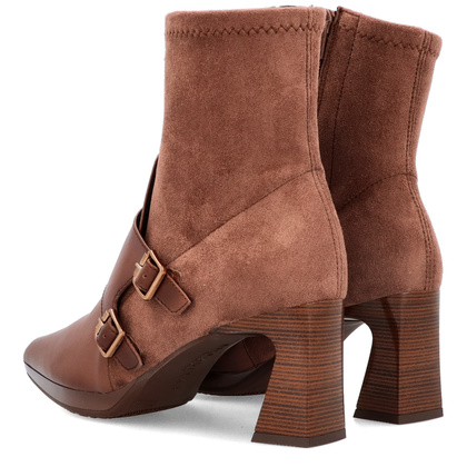 Hiszpańskie botki z klamerkami - HISPANITAS HI254304 BRĄZOWE