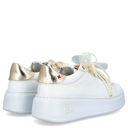 Sneakersy skórzane premium - GIO+ PIA356A BIAŁE