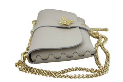 Torebka ze skóry naturalnej - BARBERINIS 958/10 BEŻOWA