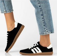 Sneakersy ze skóry - FILIPPO DP7492/25 CZARNE