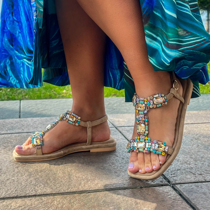 Hiszpańskie sandały - ALMA EN PENA V240823 BEŻ