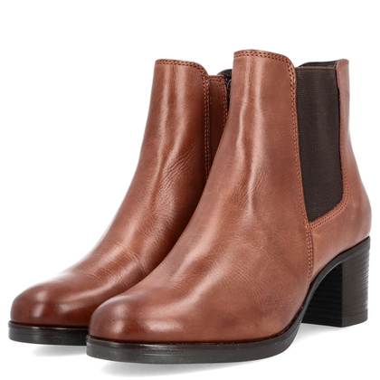 Wygodne botki ze skóry - PARROTTO WH70H04 BRĄZOWE