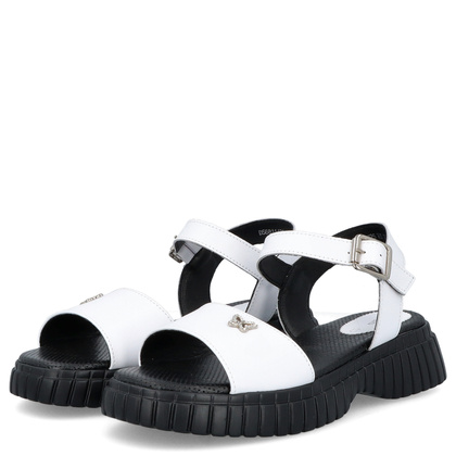 Wygodne sandały ze skóry - FILIPPO DS6811/25 BIAŁE