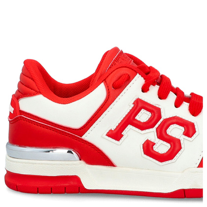 Sneakersy premium unisex - PLEIN SPORT SAES-USC0737 CZERWONO-BIAŁE