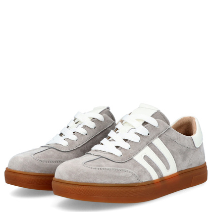 Damskie trampki ze skóry - FILIPPO DP6742/25 SZARE