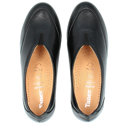 Półbuty damskie ze skóry - TANEX 4032-4512 CZARNE