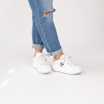 Sneakersy damskie - KARL LAGERFELD KAPRI KL67530 BIAŁE