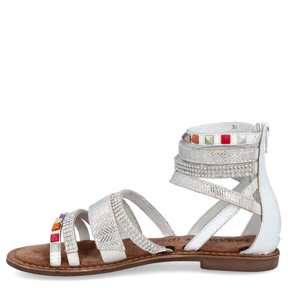 Sandały damskie gladiatorki - LAZAMANI LA75406 BIAŁE