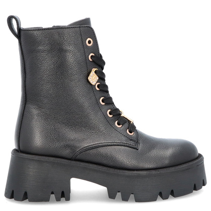 Klasyczne workery ze skóry - KARINO 5231 CZARNE