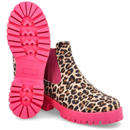 Kolorowe sztyblety - TYMOTEO A1001 PANTERA RÓŻ