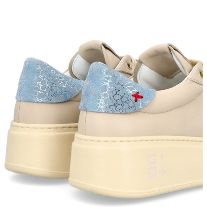 Sneakersy skórzane premium - GIO+ PIA312A BEŻOWE