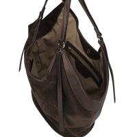 Torebka skórzana - TOSCANIO G108 CIEMNY BRĄZ