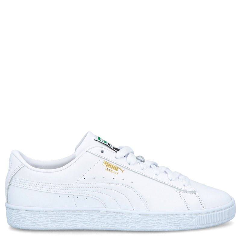 Sneakersy męskie ze skóry - PUMA BASKET CLASSIC XXL 374923 BIAŁE