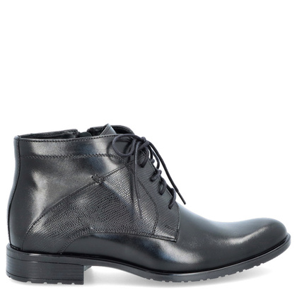 Eleganckie buty męskie zimowe - TAPI D-2372 CZARNE