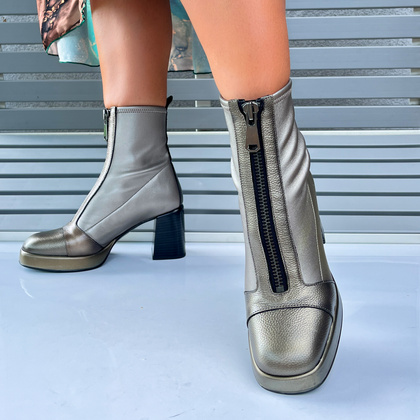 Botki na platformie - HISPANITAS HI243658 ANTRACYT