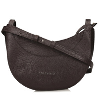 Torebka damska ze skóry - TOSCANIO G21 CIEMNY BRĄZ