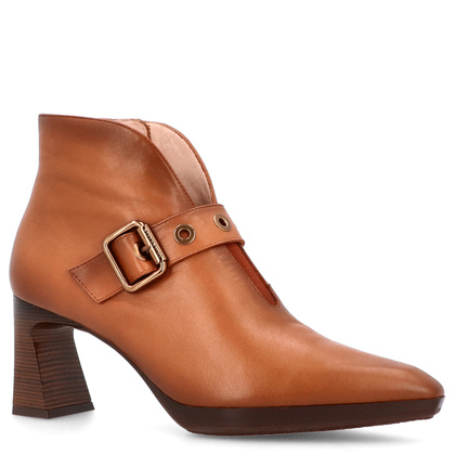 Hiszpańskie botki z wycięciem - HISPANITAS HI254244 BRĄZOWE