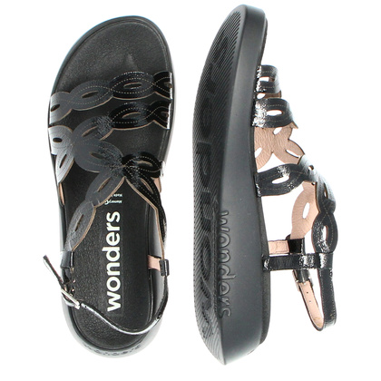 Hiszpańskie sandały - WONDERS C-6542 CZARNE