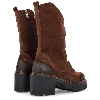 Wysokie workery ze skóry - TYMOTEO 2163/2 BRĄZOWE