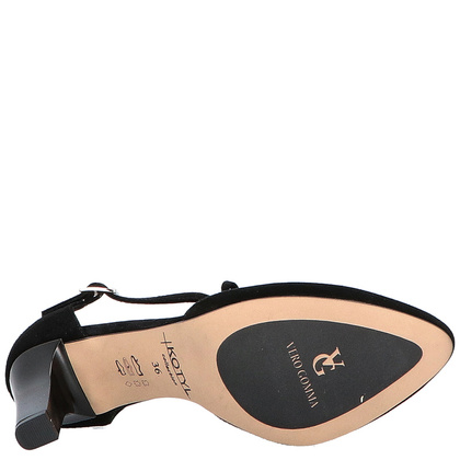 Piękne buty taneczne ze skóry - KOTYL 889 CZARNE