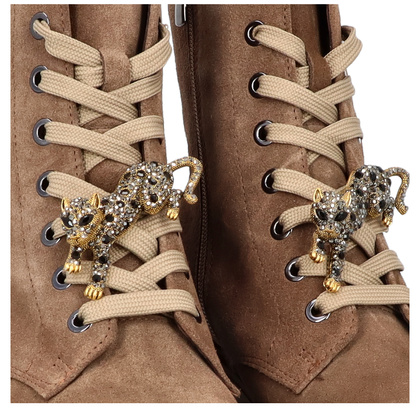 Sznurowane botki ze skóry - KARINO 5323 BRĄZOWE