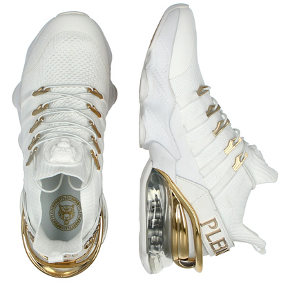 Sneakersy premium - PLEIN SPORT SADS USC0518 BIAŁE