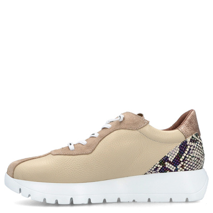 Hiszpańskie sneakersy premium - WONDERS A-2495 BEŻOWE