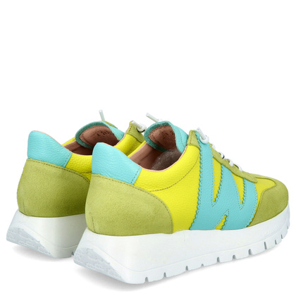 Hiszpańskie sneakersy premium - WONDERS A-2476 LIMONKOWE