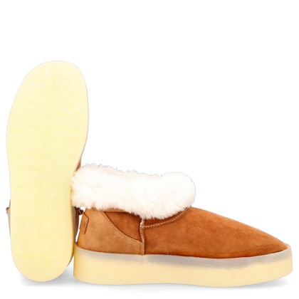 Skórzane śniegowce damskie - RAVINI 23 260 CAMEL