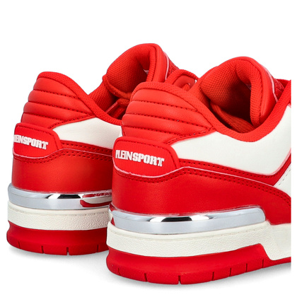 Sneakersy premium unisex - PLEIN SPORT SAES-USC0737 CZERWONO-BIAŁE