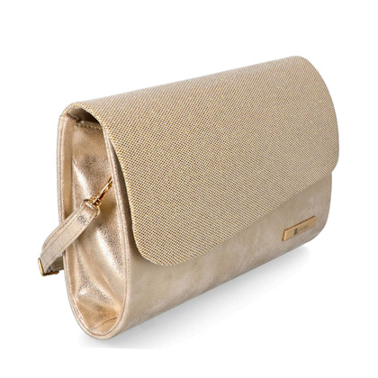 Klasyczna torebka wizytowa - TYMOTEO 32 PRZECIERANY ZŁOTY