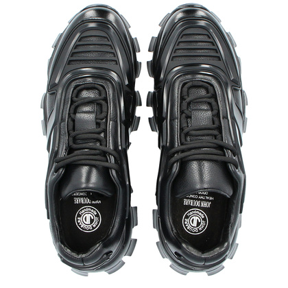 Designerskie sneakersy męskie - JOHN DOUBARE QA758T-45L-A1256 CZARNE