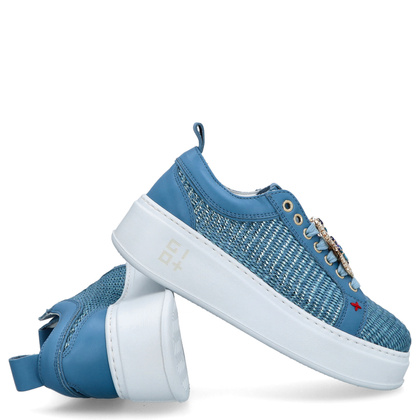Sneakersy damskie premium - GIO+ PIA350B NIEBIESKIE