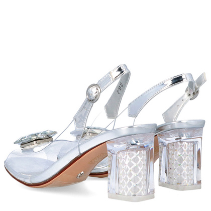 Sandały silikonowe - SCAVIOLA S-169 SREBRNE